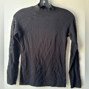 Anne Fontaine Black Textured Blouse